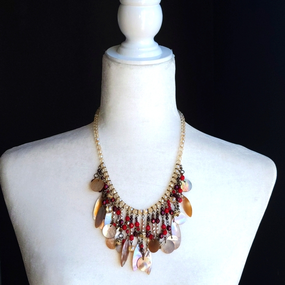 CHICO's Multi-Color Beaded Crystal Statement Necklace - Picture 2 of 4
